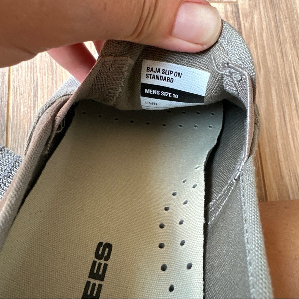 SEAVEES BAJA Slip On Sneakers -Linen - Men Sz 10 - Gray Canvas - Picture 6 of 6